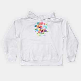 Floral I love you Kids Hoodie